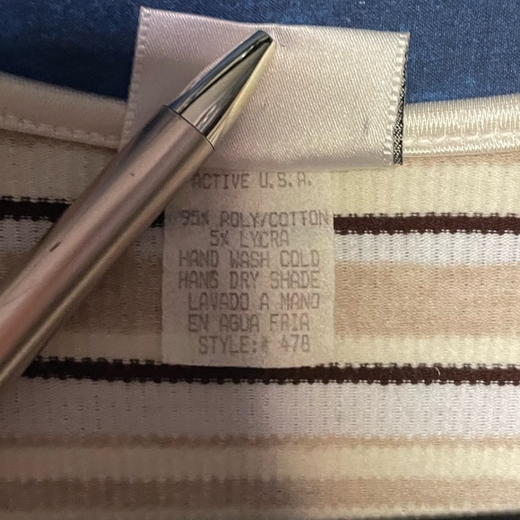 Active USA vintage 90s striped crop t-shirt - Picture 3 of 8